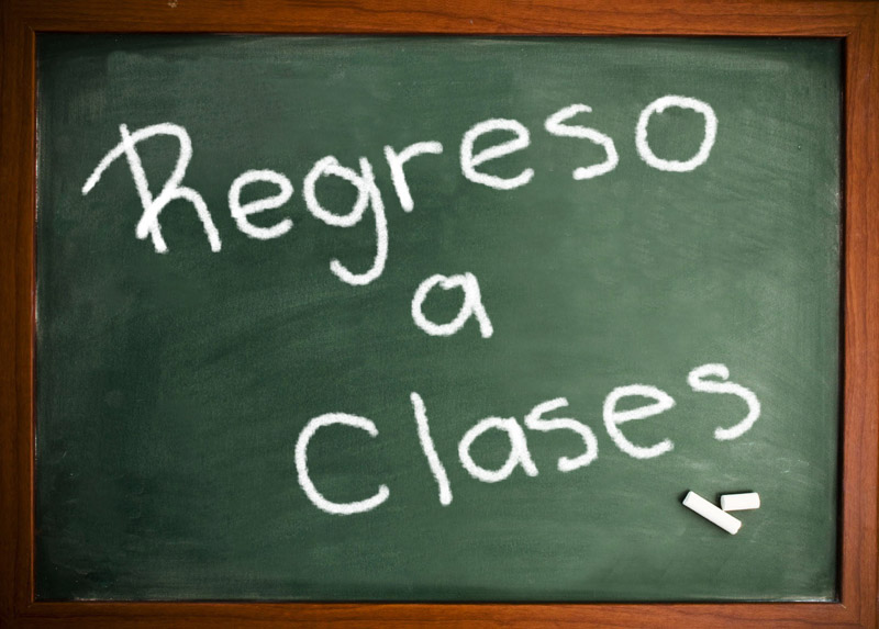 Blackboard with chalk